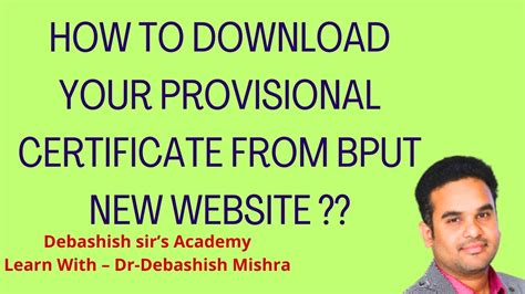 bputexam.in|bput provisional certificate download.